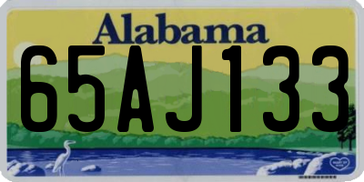 AL license plate 65AJ133