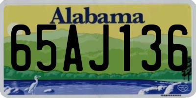 AL license plate 65AJ136