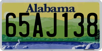 AL license plate 65AJ138