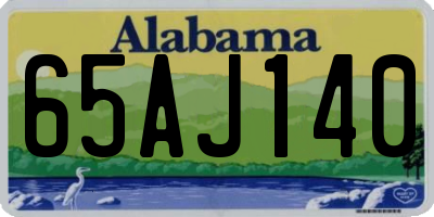 AL license plate 65AJ140