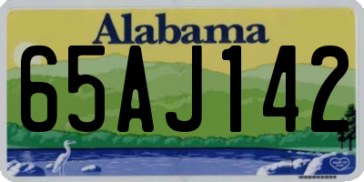 AL license plate 65AJ142