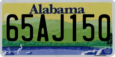 AL license plate 65AJ150