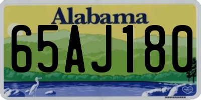 AL license plate 65AJ180