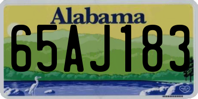 AL license plate 65AJ183
