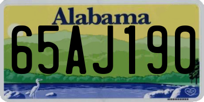 AL license plate 65AJ190