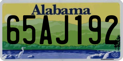 AL license plate 65AJ192