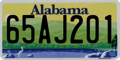 AL license plate 65AJ201