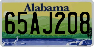 AL license plate 65AJ208