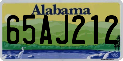 AL license plate 65AJ212