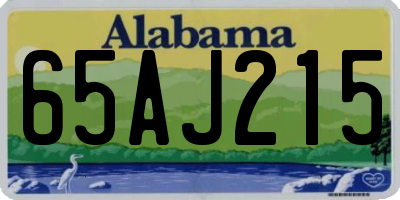 AL license plate 65AJ215