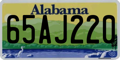 AL license plate 65AJ220