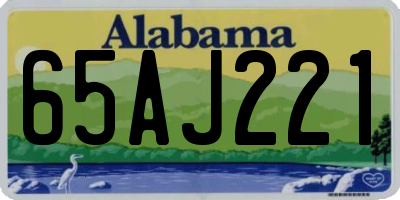 AL license plate 65AJ221