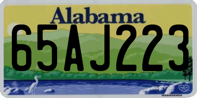 AL license plate 65AJ223