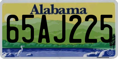 AL license plate 65AJ225