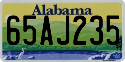AL license plate 65AJ235
