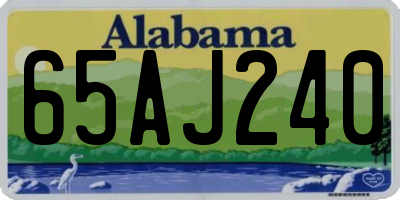 AL license plate 65AJ240