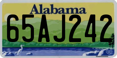 AL license plate 65AJ242