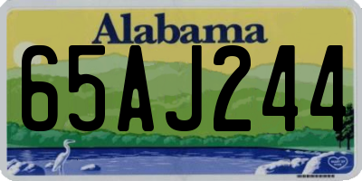 AL license plate 65AJ244