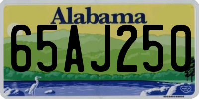 AL license plate 65AJ250