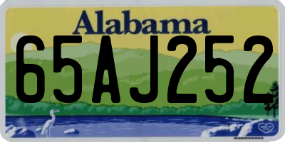 AL license plate 65AJ252