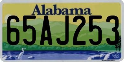 AL license plate 65AJ253