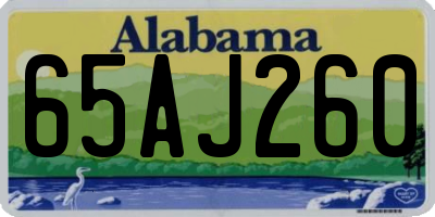 AL license plate 65AJ260