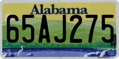 AL license plate 65AJ275