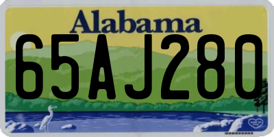 AL license plate 65AJ280