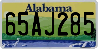 AL license plate 65AJ285