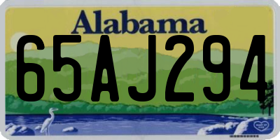 AL license plate 65AJ294