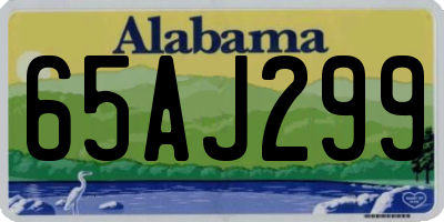 AL license plate 65AJ299