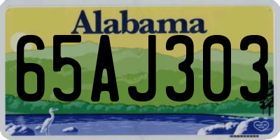 AL license plate 65AJ303