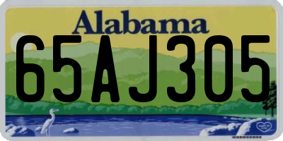 AL license plate 65AJ305