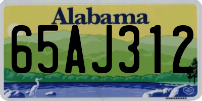 AL license plate 65AJ312