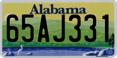AL license plate 65AJ331