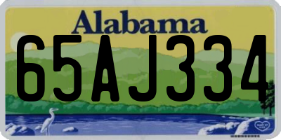AL license plate 65AJ334
