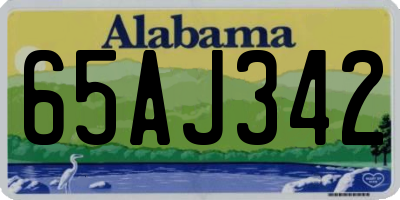 AL license plate 65AJ342