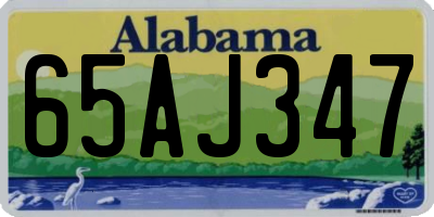 AL license plate 65AJ347