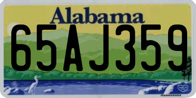 AL license plate 65AJ359