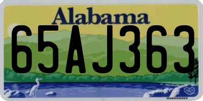 AL license plate 65AJ363