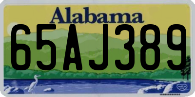 AL license plate 65AJ389