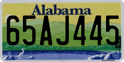 AL license plate 65AJ445
