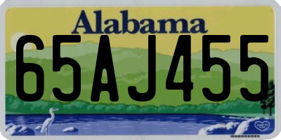 AL license plate 65AJ455