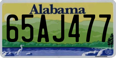 AL license plate 65AJ477