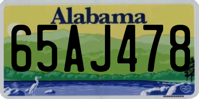 AL license plate 65AJ478