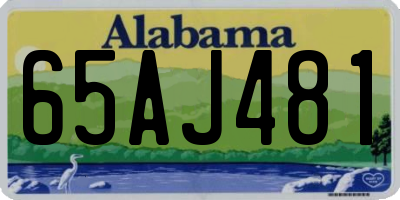 AL license plate 65AJ481