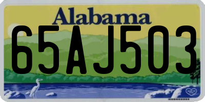 AL license plate 65AJ503
