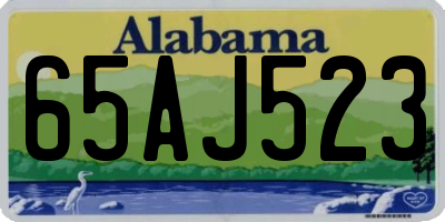 AL license plate 65AJ523