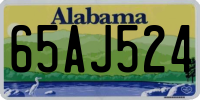 AL license plate 65AJ524