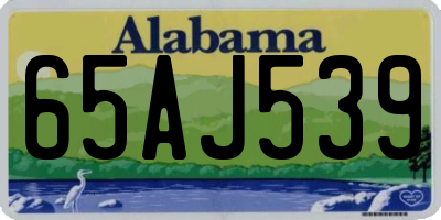 AL license plate 65AJ539